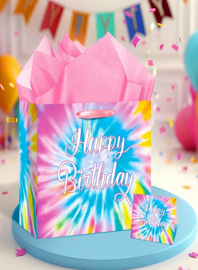 Woosytoo Tie Dye Birthday Decorations Tie Dye Party Gift Bags Tie Dye Camouflage Paper Bags Colorful Rainbow Paper Goodie Candy Treat Bags for Tie Dye Birthday Retro Party Favors Supplies - Image 3